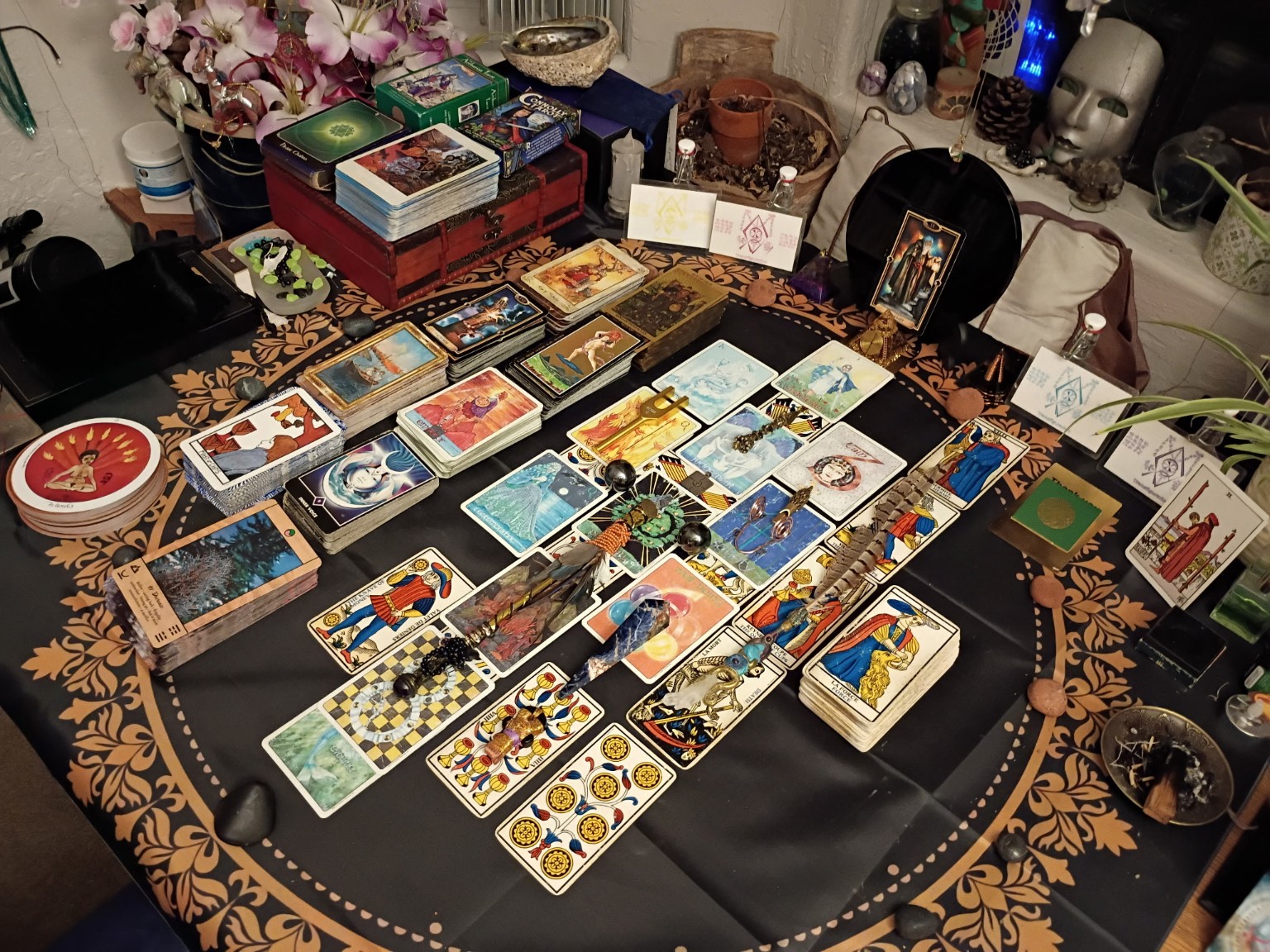 Tarot Mapping table in Achmed’s studio